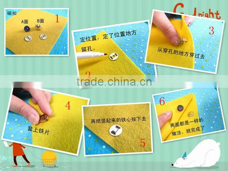 Slim 2mm thickness purse metal magnetic button in different colors