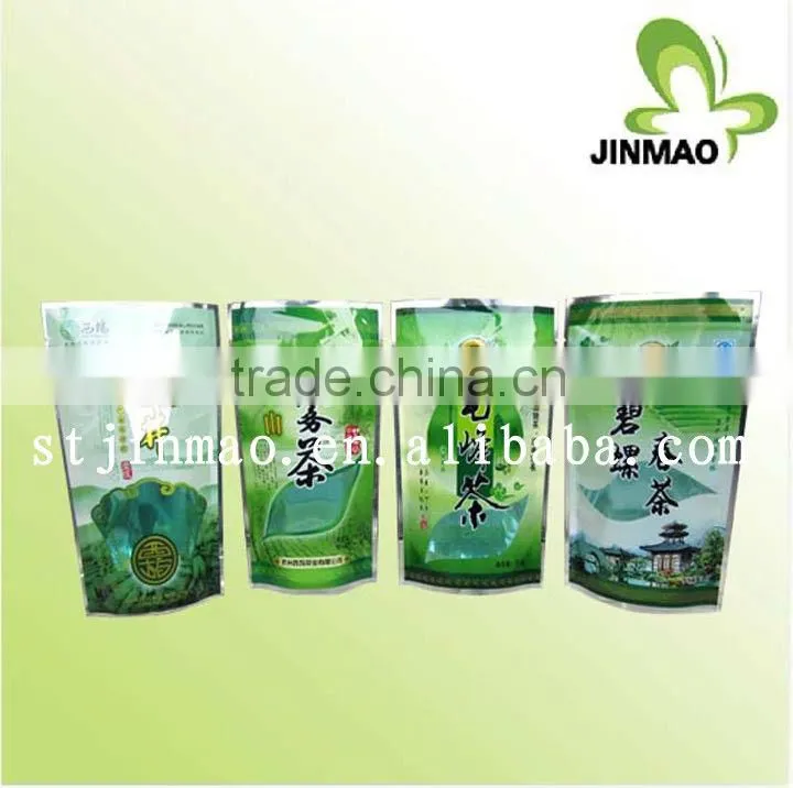 High quality plastic tea package pouch with zipper