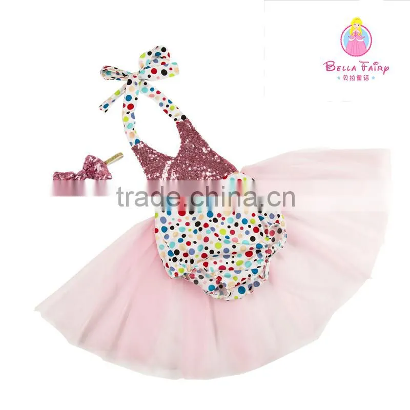 2016 hot sale banquet dinner party beautiful lovely Sequin tutu set