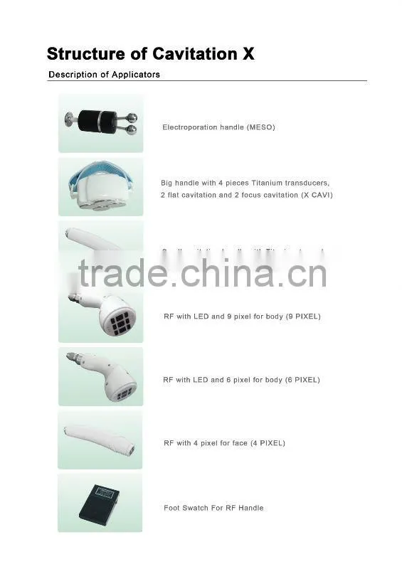 Radio Frequence And Ultrosonic Cavitation Salon Beauty Instrument