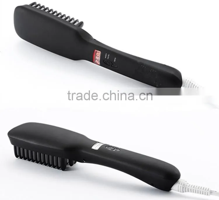 Hair Salon Equipment For Hair Care 2 In 1 PTC Heater Anion Hair Straightener Brush