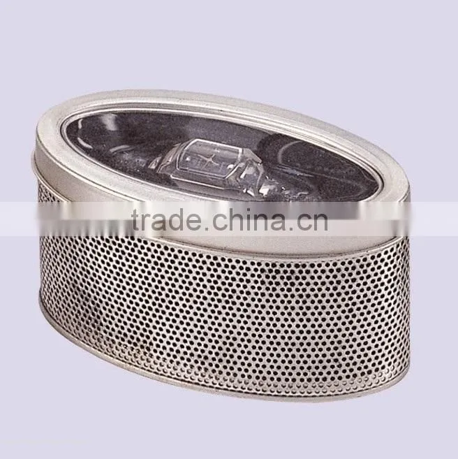 wholesale oval shape gift boxes for watch fashion watch display box with sponge inside OEM window lid watch gift box