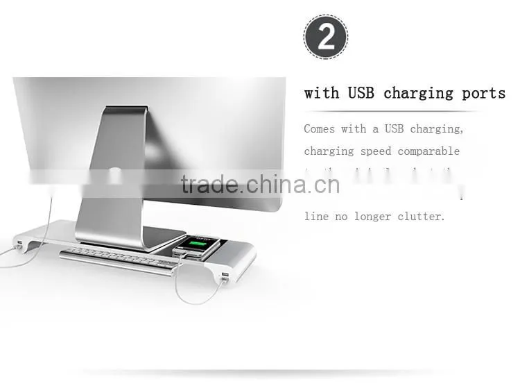 2 in 1 4 USB ports mobile phone charging computer display stand