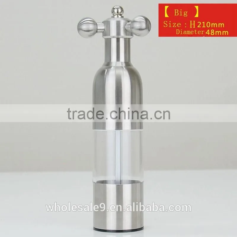 manual stainless steel Pepper grinder mill kitchen tools glass Pepper grinder