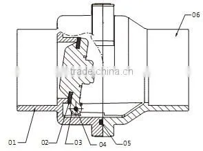 UPVC Swinging check valves DIN PN10/ Swinging check valves