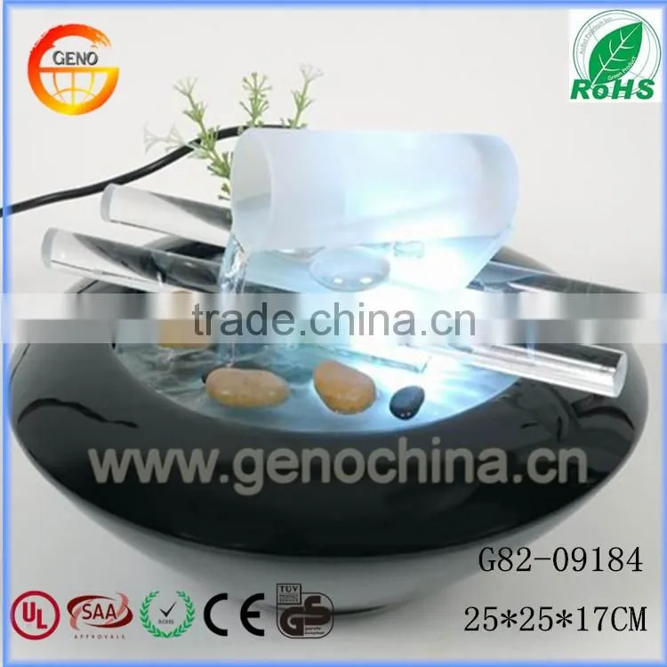 High grade office mini glass table water fountain