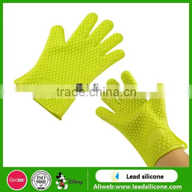 2017 HOTcolorful kitchen silicone cooking glove oven fireproof silicone gloves