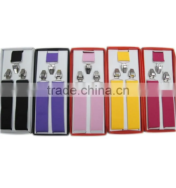 Cheap elastic new fashion design white suspenders