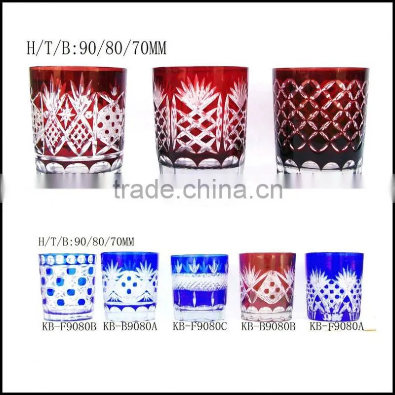 2017 trendy hand cut to clear wine glass drinking tumbler