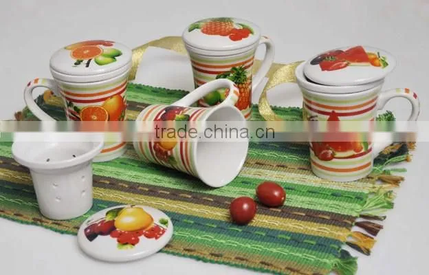 200--300ml full wrap printing mug with lid