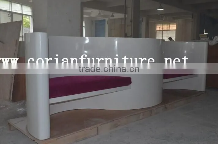 Designed made outdoor and indoor corian garden bench