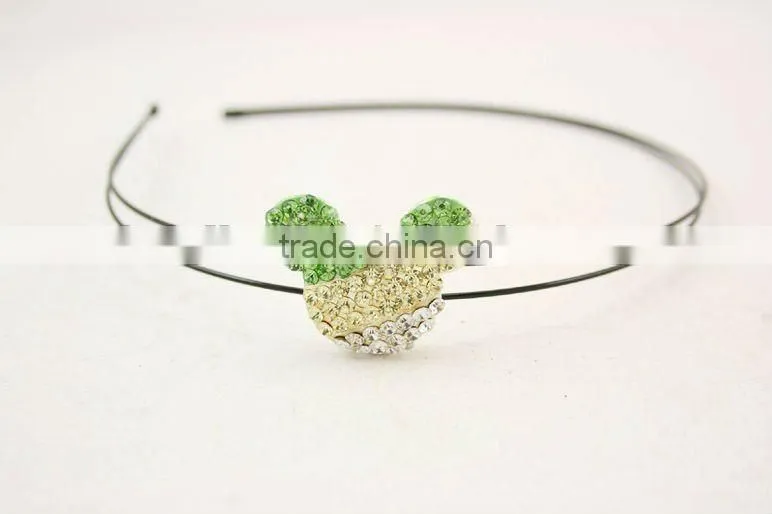 Children headband with with a stunning crystallized mickey kids hair accessory