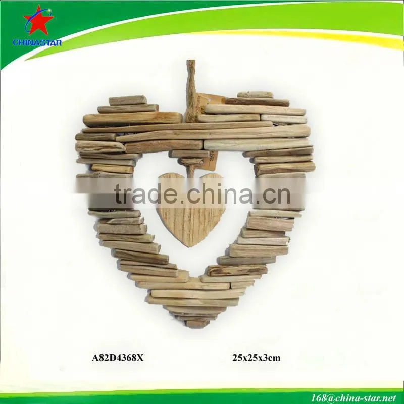 decorative hanging solid wood heart