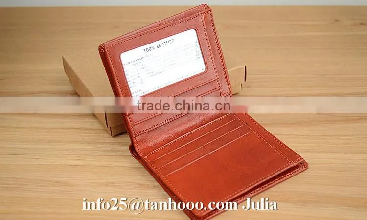 Women short soft leather wallet/vintage travel wallet