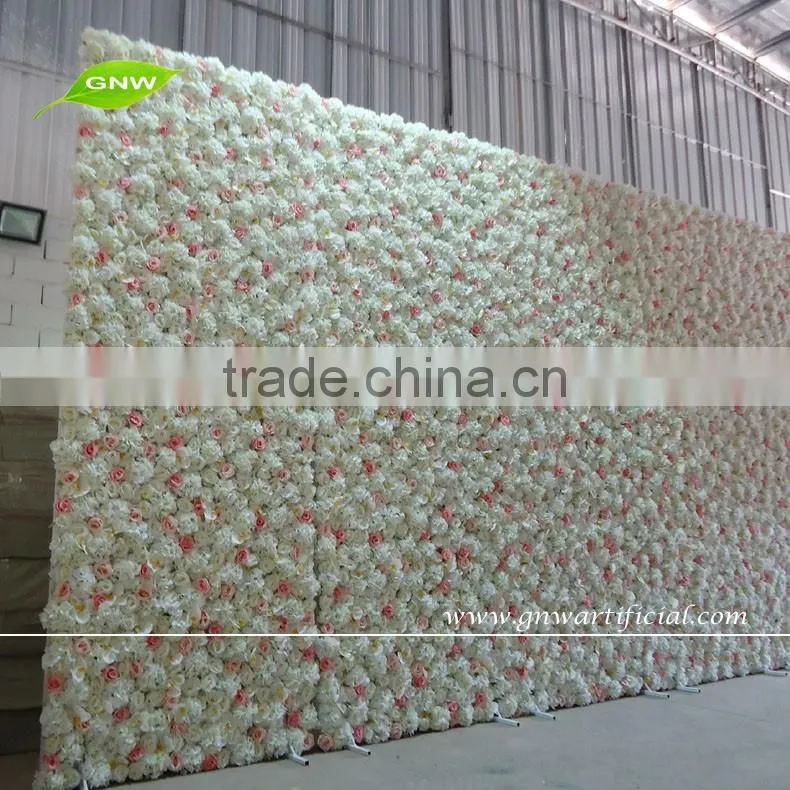 GNW 20ft wedding backdrops flower arch for sale with silk rose flowers wedding decoration