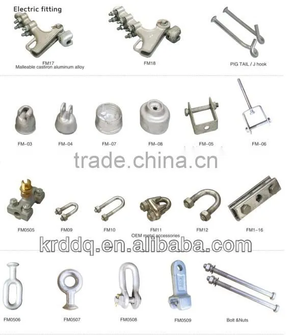 electrical metal fitting insulator accessories