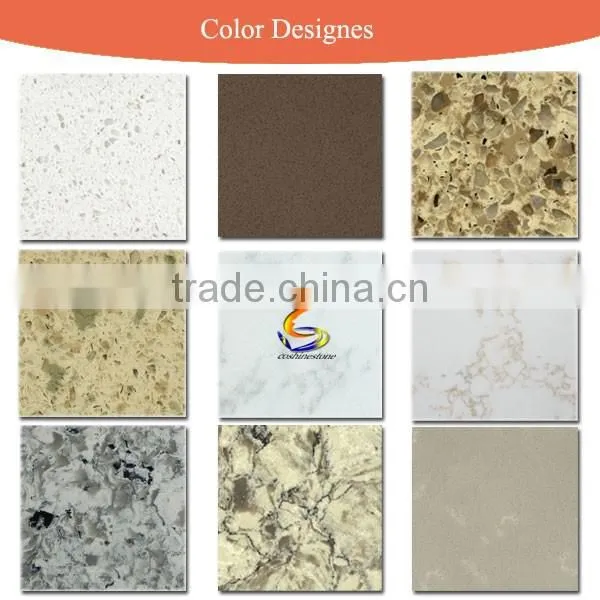 More popular hotel bathroom black color quartz vanity tops