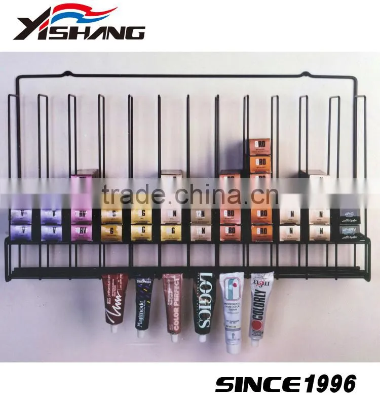 Metal hair dye display shelf hair salon storage cabinet