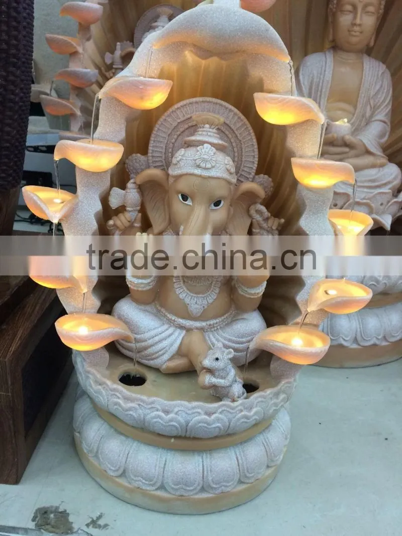 lighting buddha statue fountain decor indoor