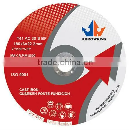 7" 180x1.2x22.2mm High quality Flat Cut Off Wheel For Stainless Steel