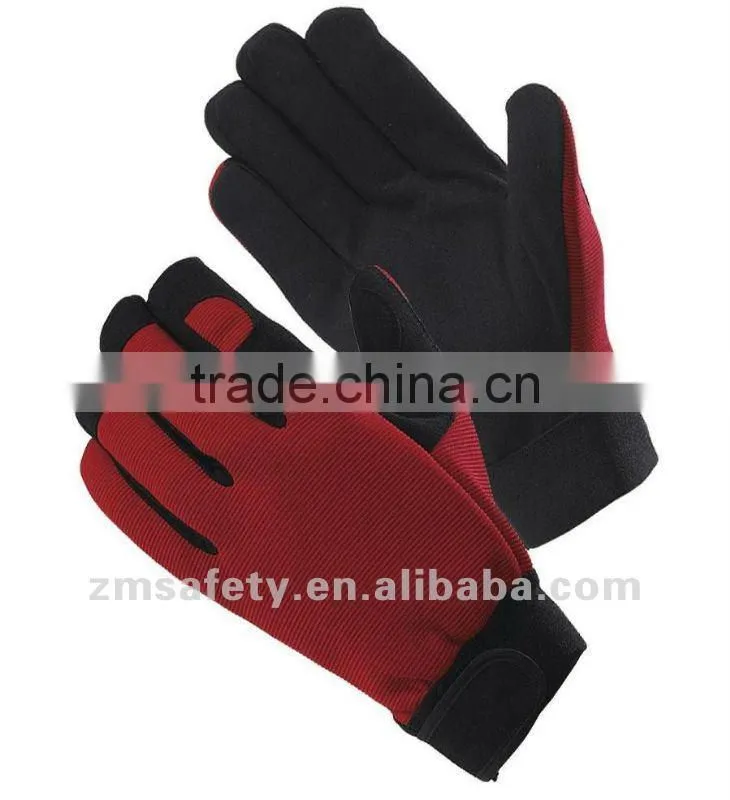 Mechanic hand protection gloves with rubberJRM46