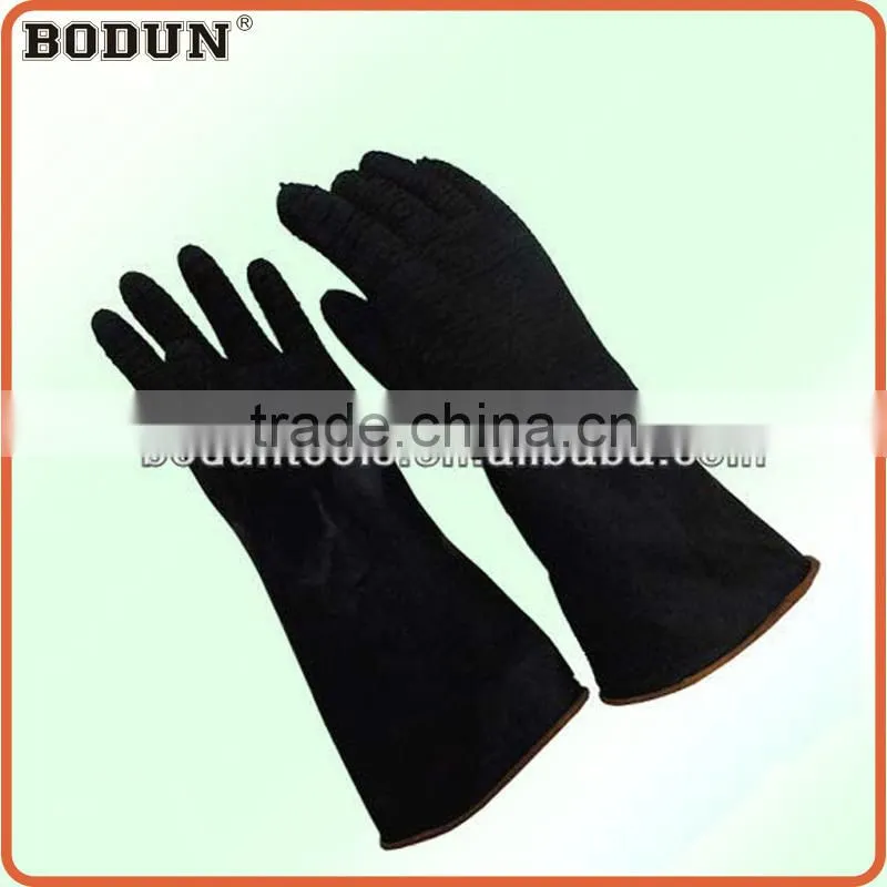 A3020 muti-grams long black latex industrial gloves