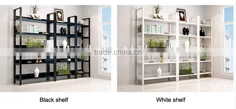 Steel-wood bookshelf, Metal Frame French Style Furniture Antique Bookshelf Wooden Bookshelf