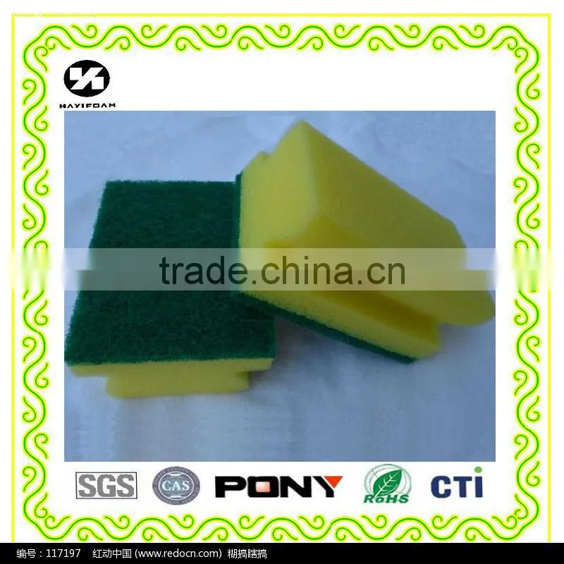 disposable flower shape kitchen cleaning nylon sponge