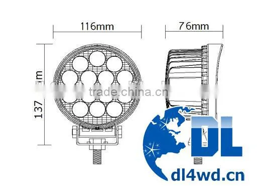 4wd 42w auto car led work light bar for off road truck