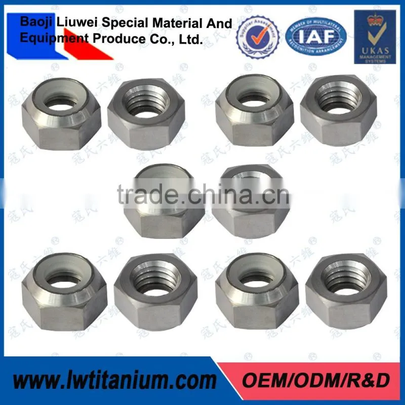 Factory OEM DIN6926 Gr5 Titanium Hex Nut by LIUWEI