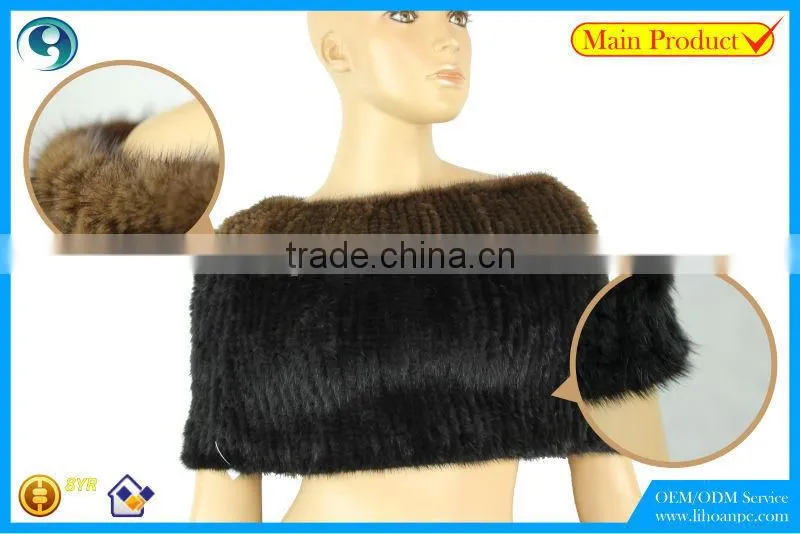High Quality Knitted Mink Scarf