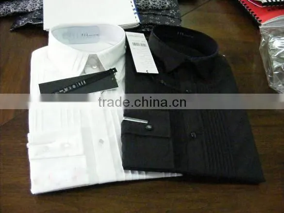 White BLACK Man tuxedo dress shirts