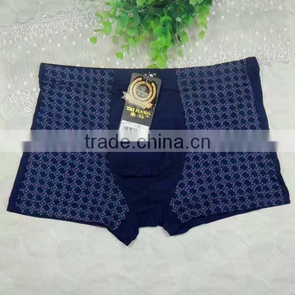 Printed grid fashion men underwear factory price wholesale stock bamboo fiber men boxer briefs