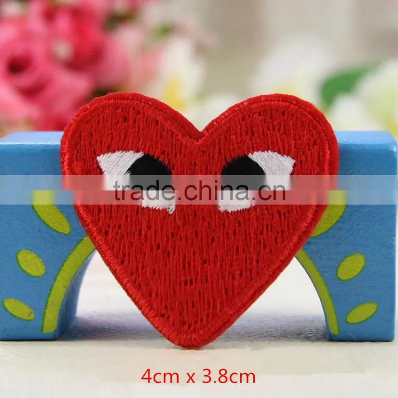 children favorite heart eyes embroidery patch different color embroidery patch