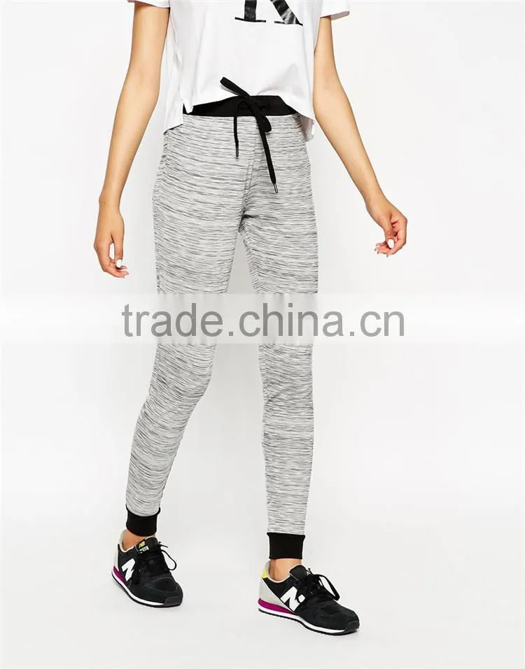 Womens lightweight space dye joggers with contrast cuff fashion jogger pants wholesale