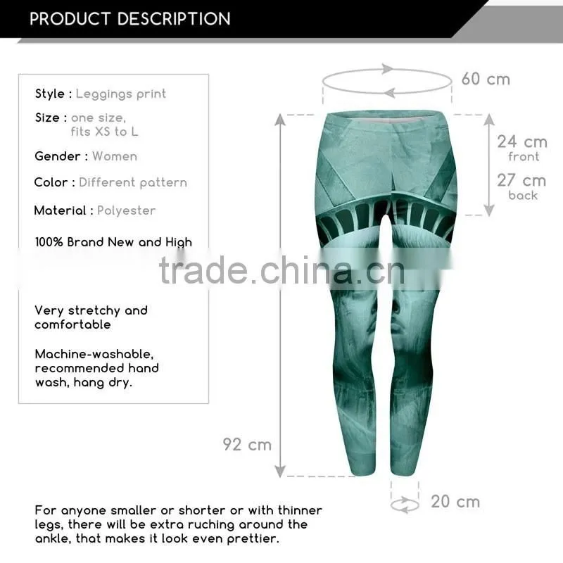 2017 fashion collection 3D digital print liberty sublimation custom leggings