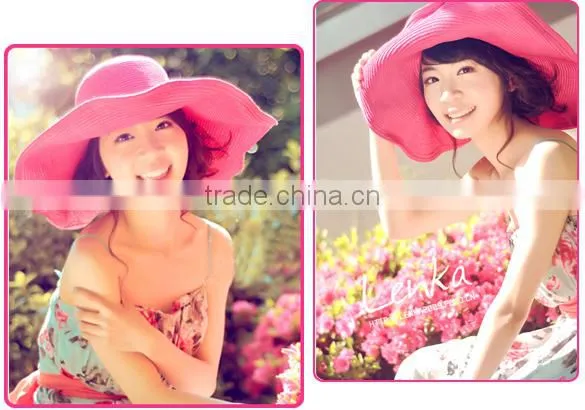 Wide Large Brim Summer Beach Sun Straw Beach Hat 3171