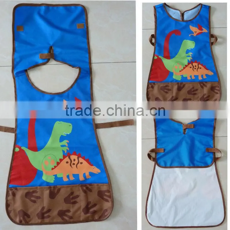 NEW Cute Cartoon Children Baby Waterproof Long Sleeve Self Feeding Bib Apron