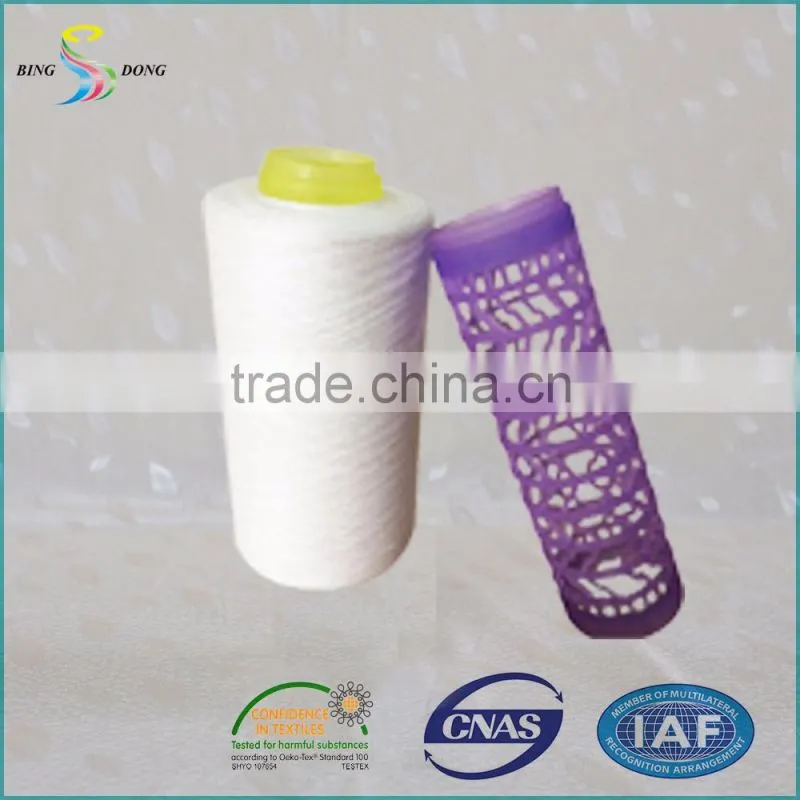 20s/6 bright raw white 100% virgin ring spun polyester yarn