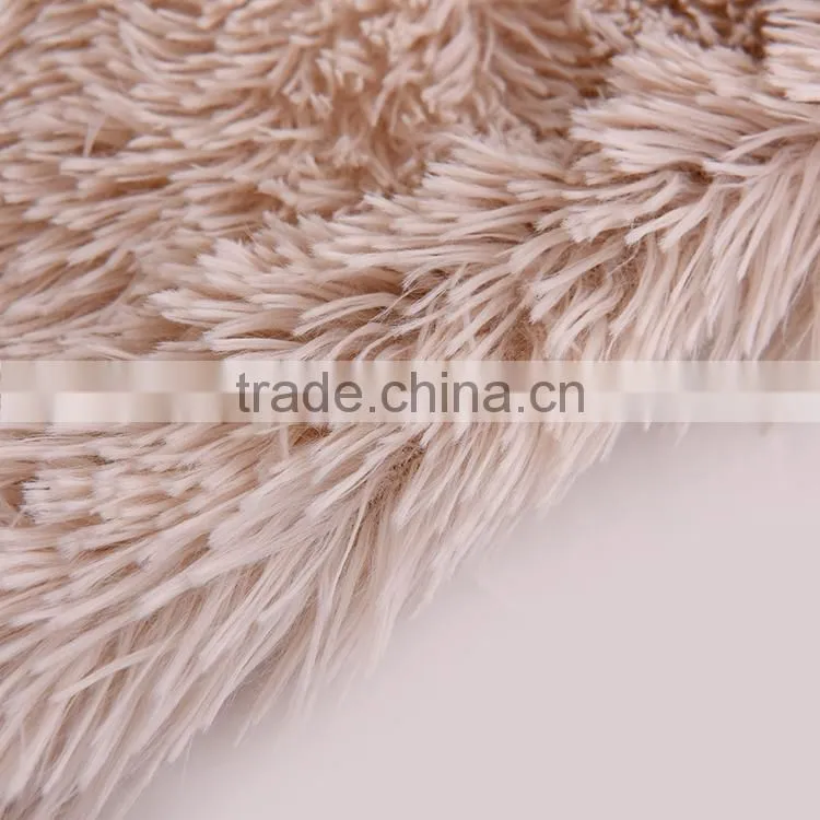 100% polyester promotion solid long pile fake fur winter blankets