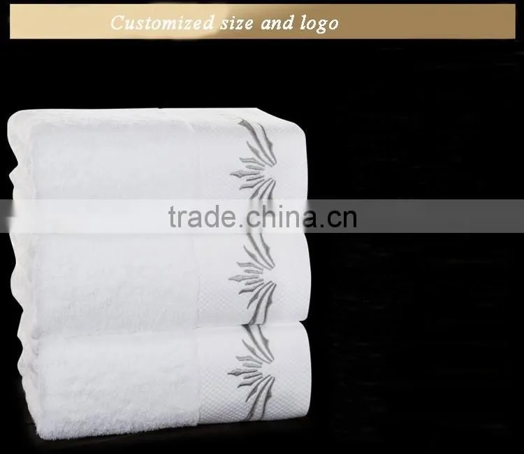 China supplier luxury custom five star hotel towel set wholesale