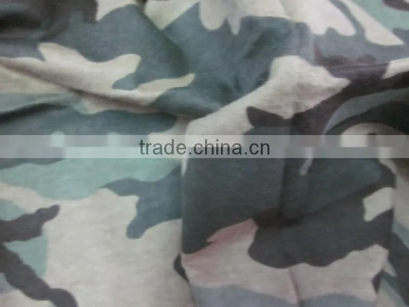 print flannel camouflage fabric