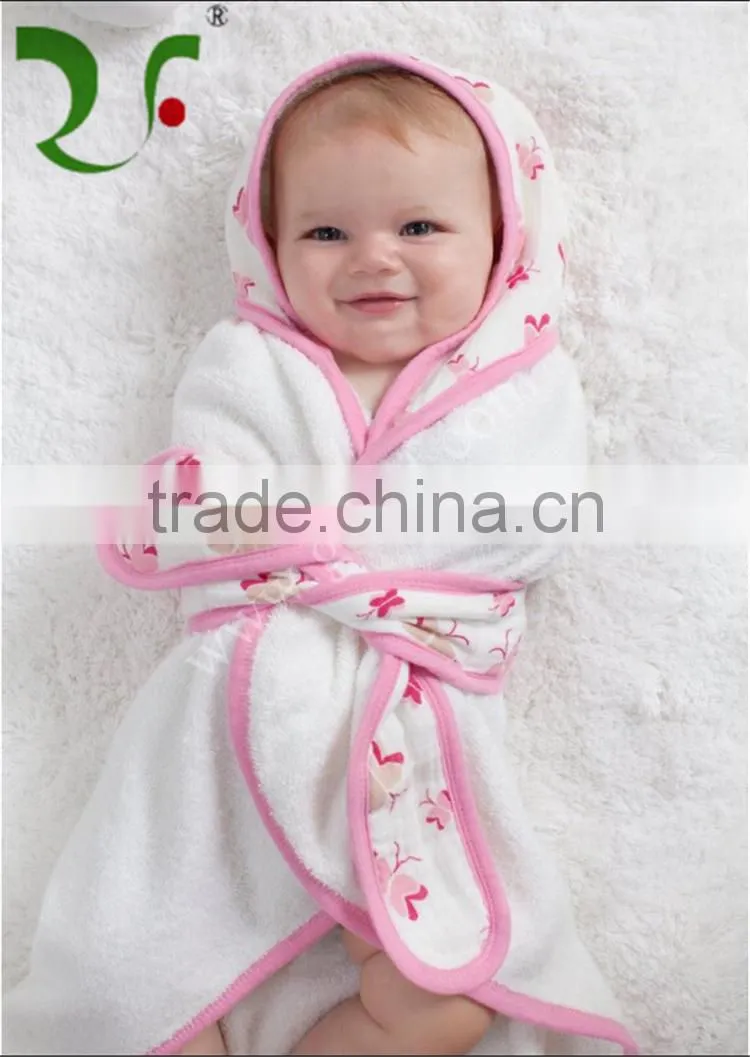 100% cotton ultra soft baby hooded bath towels