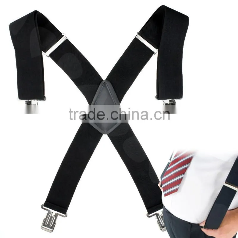 50mm Wide Mens Gentles Braces Plain Heavy Duty Durable Suspender Elastic