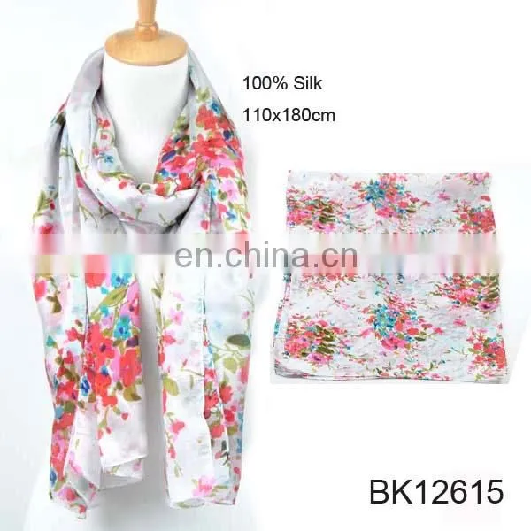 HIGH QUALITY LADY TIE DYED CUSTOM MADE SILK DIGITAL PRINTED SCARF