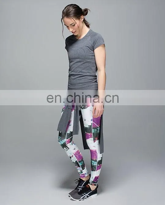 Yihao 2015 Women new design printed Speed Tight leggings sportswear yoga wholesale dance workout printed leggings