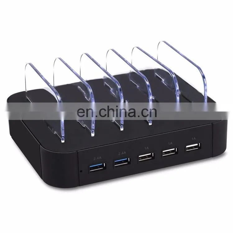 2017 portable 4 port multi usb charge box tablet cell mobile phone charging station
