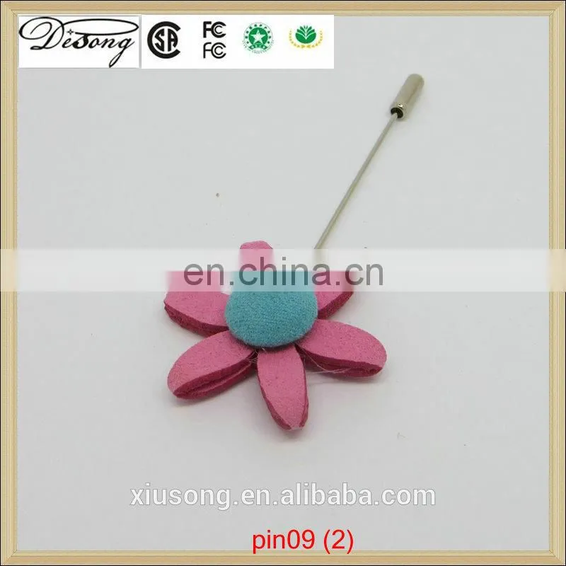 New design metal lapel pin,pink flower lapel pin for sweater