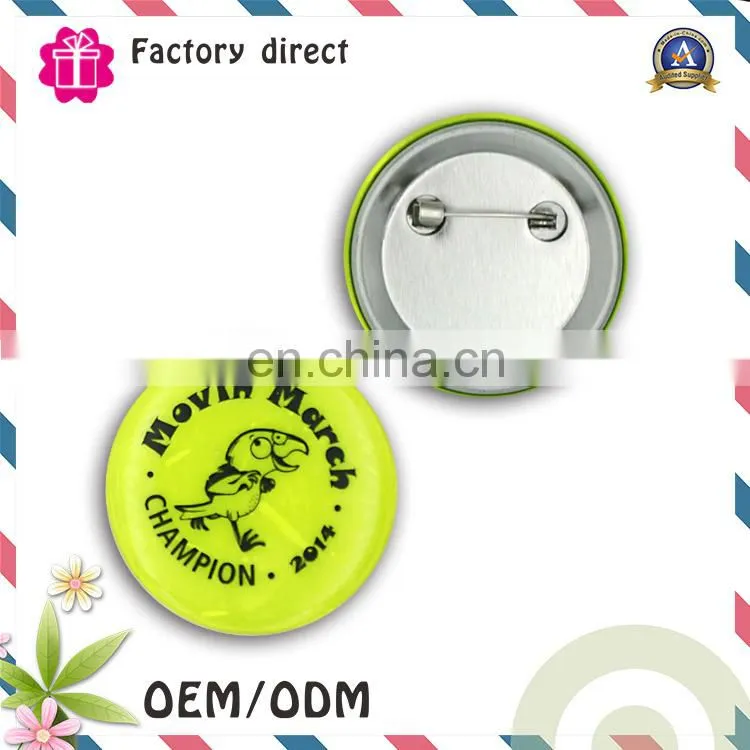 2016 40mm metal tinplate pin badge