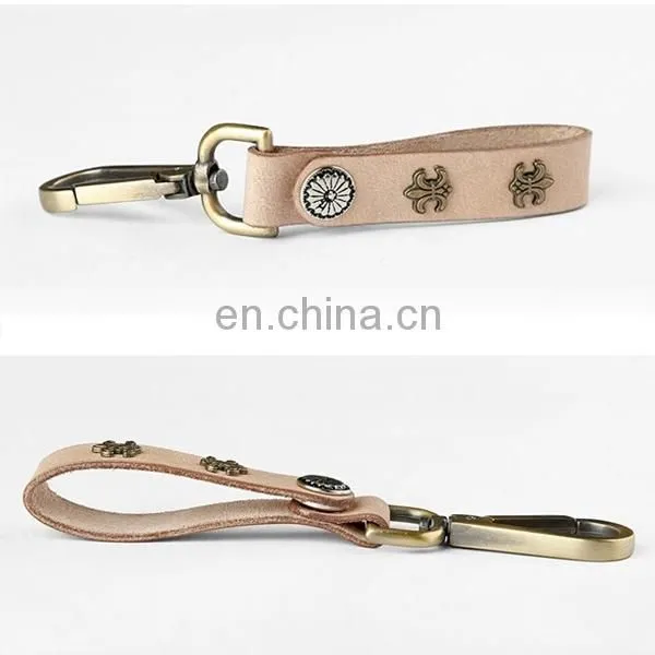 PROMOTIONAL KEYRING FACTORY SALE VINTAGE LEATHER KEYCHAIN